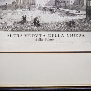 18th Century Engraving of Venice by Luca Carlevarijs Engraving Antique 