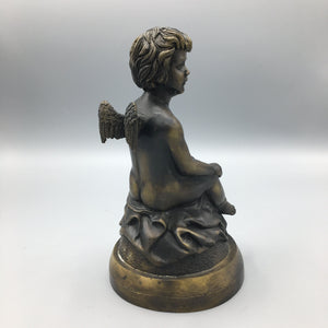 19th Century Bronze Cherub Statue Statue Antique 