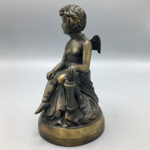 19th Century Bronze Cherub Statue Statue Antique 