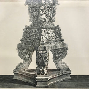 19th Century Print of Giovanni Piranesi Engraving of Candelabra Engraving Antique 