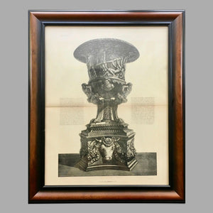 19th Century Print of Giovanni Piranesi Engraving of Vase Engraving Antique 