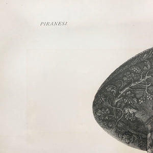 19th Century Print of Giovanni Piranesi Engraving of Vase Engraving Antique 