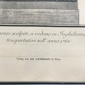 19th Century Print of Giovanni Piranesi Engraving of Vases Engraving Antique 