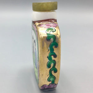 Antique Chinese Porcelain Snuff Bottle with Figures Snuff bottle Antique 