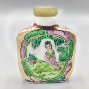 Antique Chinese Porcelain Snuff Bottle with Figures Snuff bottle Antique 