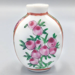 Antique Chinese Porcelain Snuff Bottle with Peonies Snuff bottle Antique 