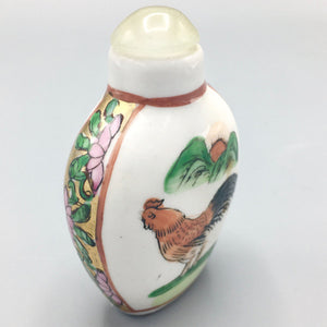 Antique Chinese Porcelain Snuff Bottle with Rooster Snuff bottle Antique 