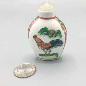 Antique Chinese Porcelain Snuff Bottle with Rooster Snuff bottle Antique 