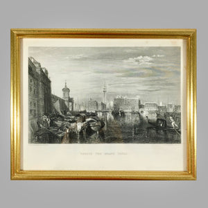 Antique Engraving 'Venice the Grand Canal' by J.T. Willmore after W. M. Turner Engraving Antique 