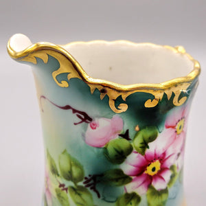 Antique Creamer Pitcher Floral