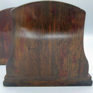 Antique Inlaid Wood Bookends Late Victorian Bookend Antique 