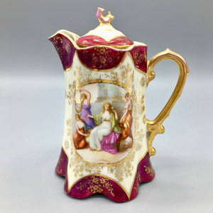 Antique Joseph Riedl Chocolate Pot Royal Vienna Style Coffee pot Antique 