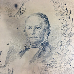 Antique Portrait Drawing by Paul E. Harney (1850-1915) Drawing Antique 