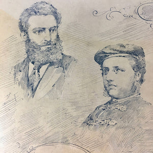 Antique Portrait Drawing by Paul E. Harney (1850-1915) Drawing Antique 