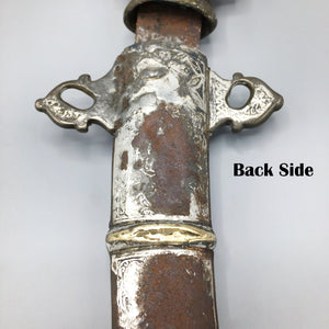 Early 19th Century Moroccan Koummya Dagger Mounted in Silver Dagger Antique 