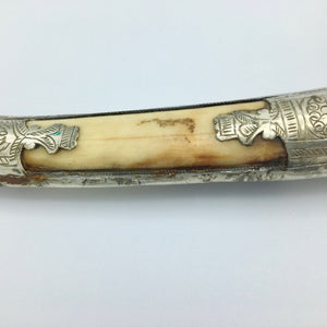 Early 20th Century Moroccan Koummya Dagger with Camel Bone Inlay Dagger Antique 