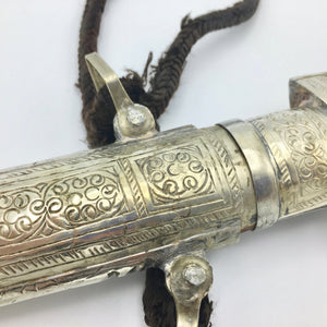 Early 20th Century Moroccan Koummya Dagger with Camel Bone Inlay Dagger Antique 