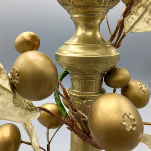 Pair of Antique French Brass Candleholders 19th Century Candlestick Antique 