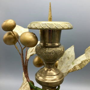 Pair of Antique French Brass Candleholders 19th Century Candlestick Antique 